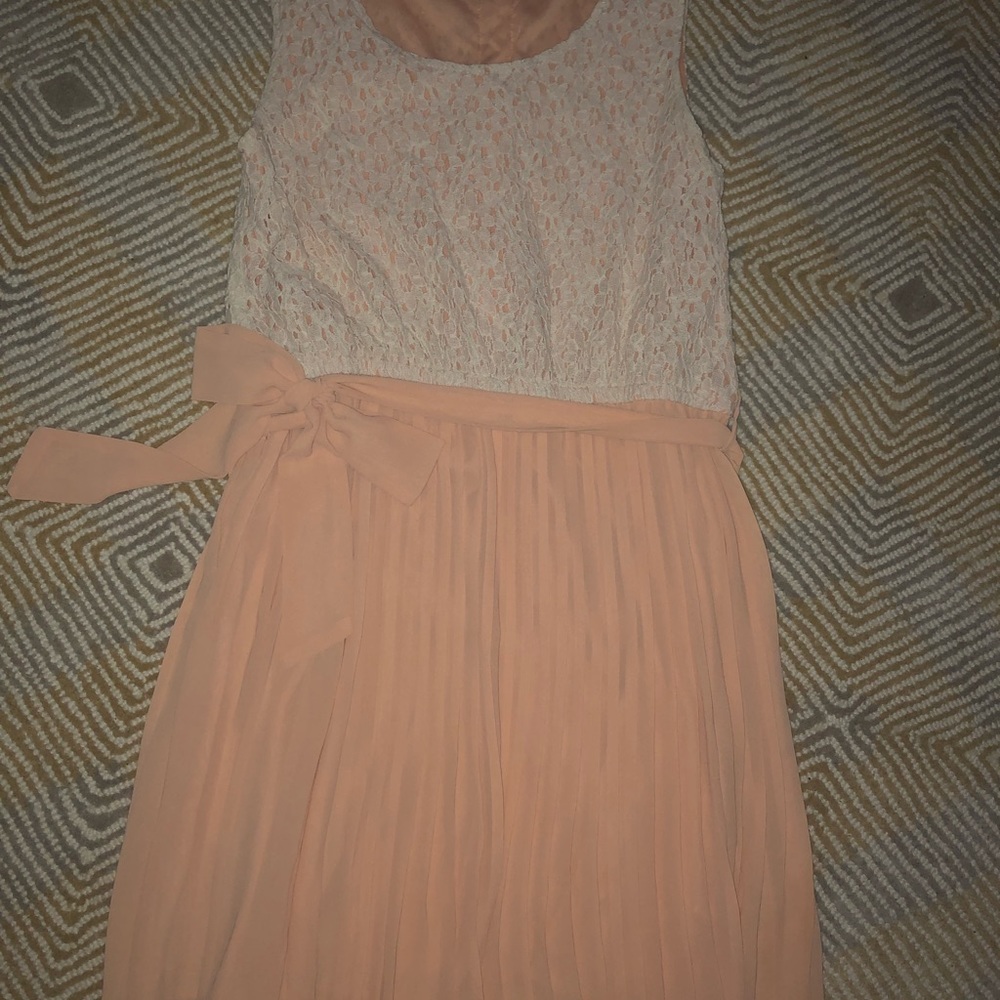 Charming Charlie sleeveless pleated dress